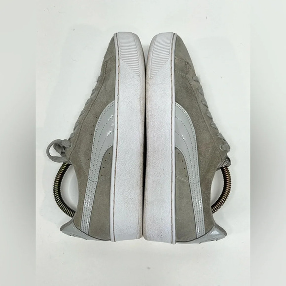 PUMA Light gray suede low top sneakers size  7. - Picture 6 of 8